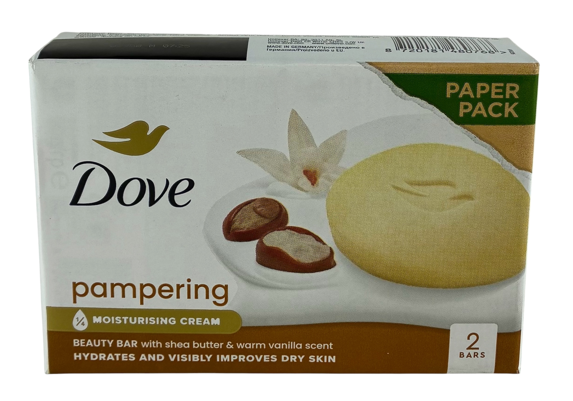 savon dove 2x90gr cream bar shea butter warm vanilla