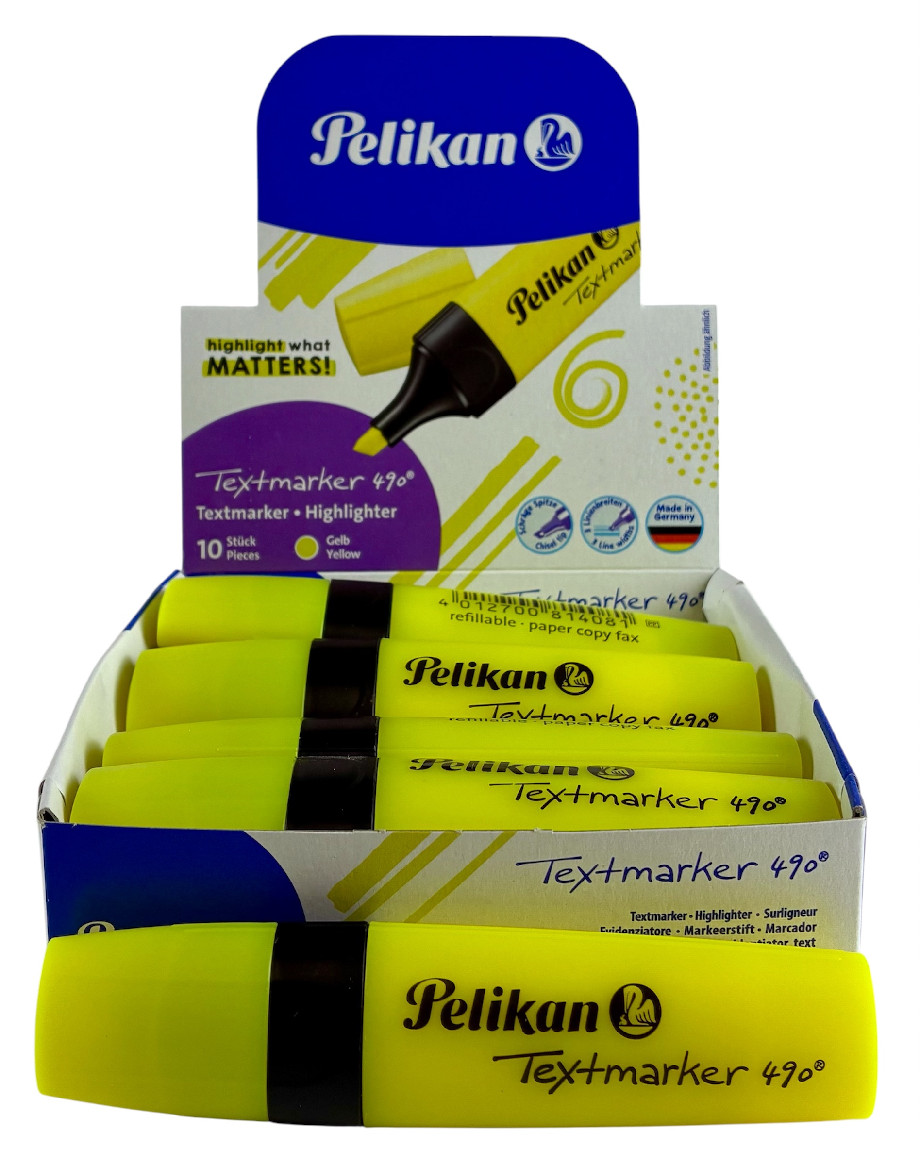 markeerstift pelikan 490 geel stockverkoop viltstiften/markers