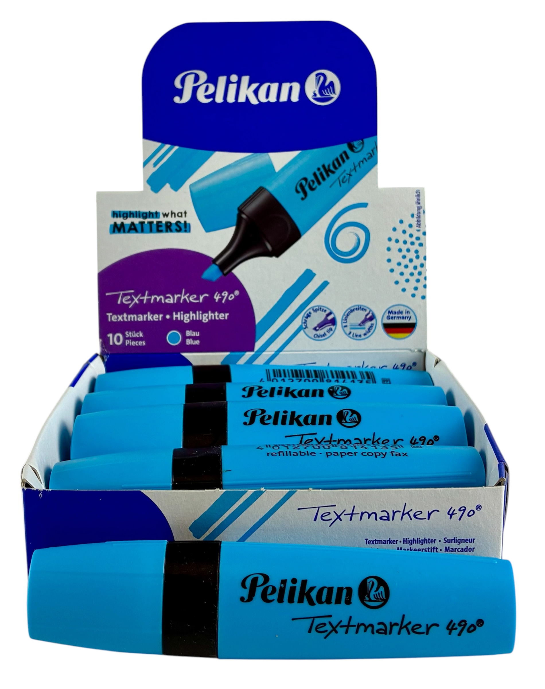 markeerstift pelikan 490 blauw stockverkoop viltstiften/markers