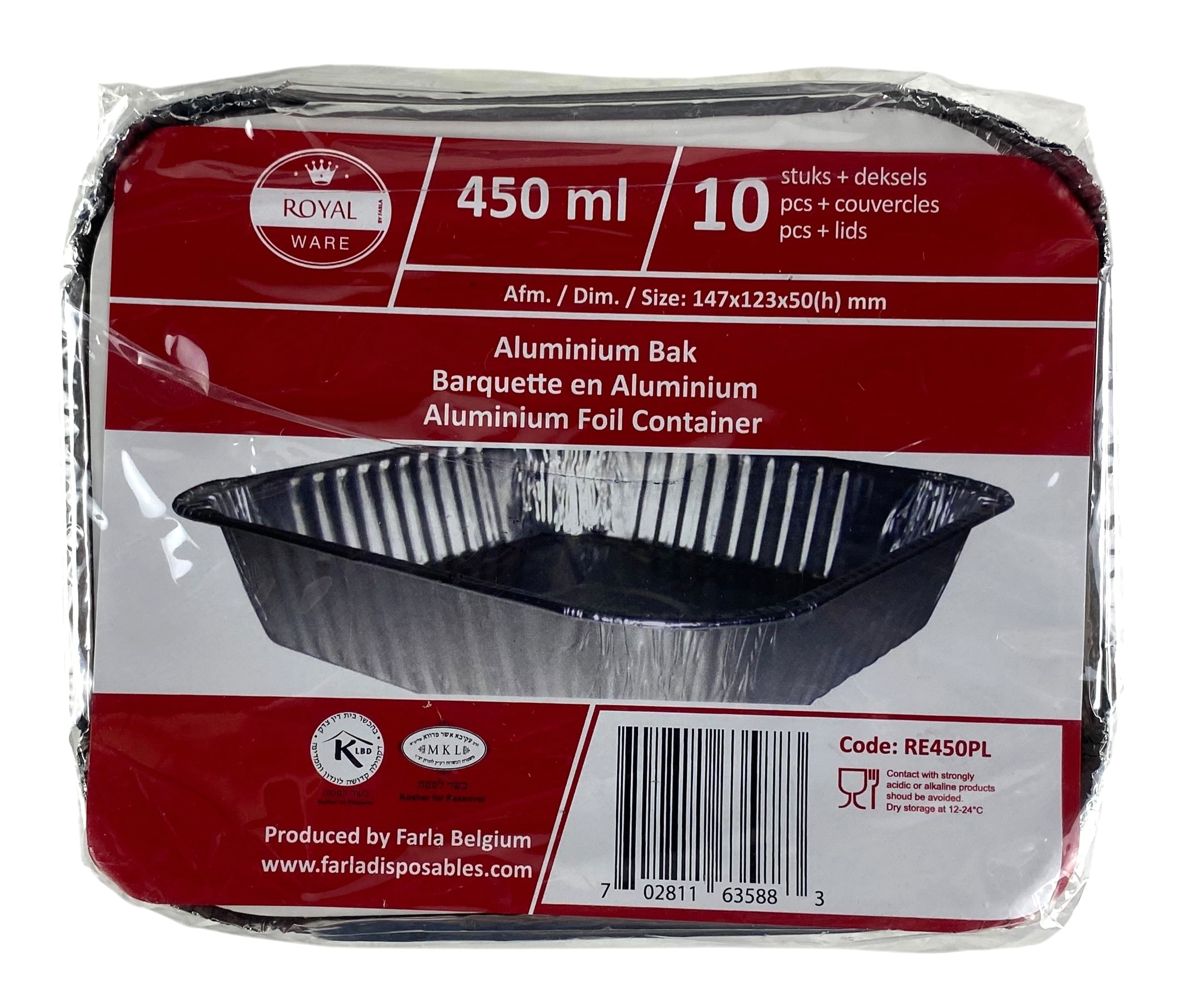 barquette x10 aluminium 1500ml 250x130x80mm promo