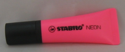 stabilo neon markeerstift roos