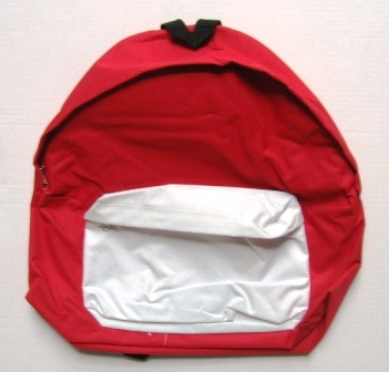 sac a dos polyester rouge