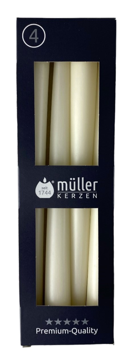 x4 bougies 25cm vanille