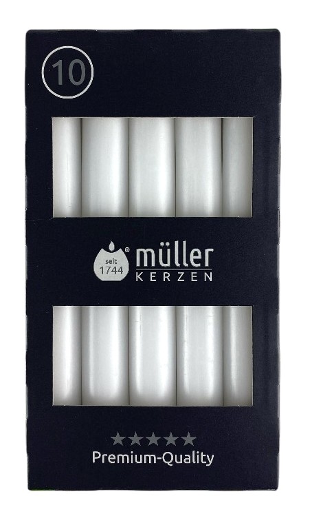 bougies de table par 10 blanc