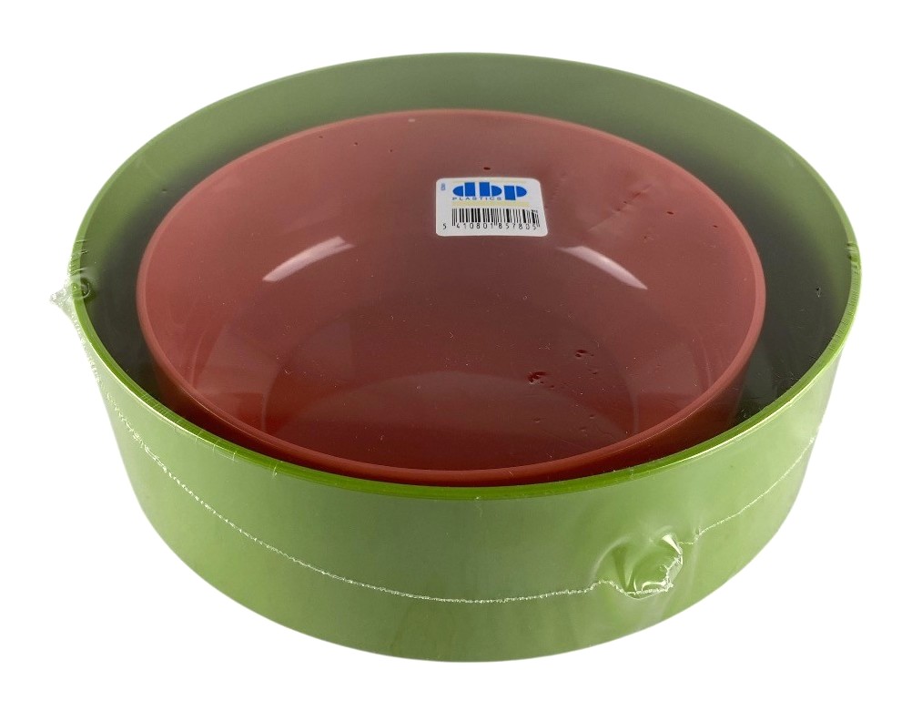 s-2 plats plastiques vert-rouge dbp