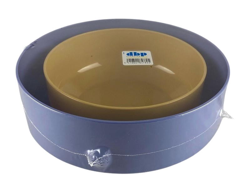 s-2 plats plastiques bleu-jaune dbp