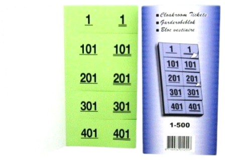 tombola-garderobeblok 1-500 groen