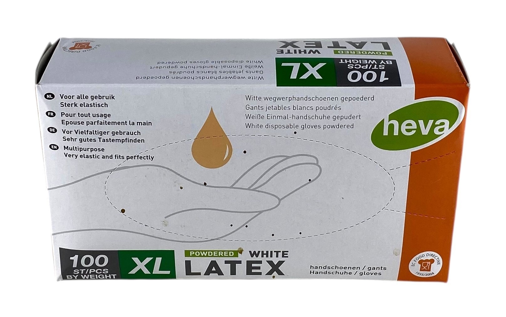 gants latex-100 heva extra large