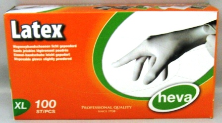 latex handschoenen-100 heva extra large