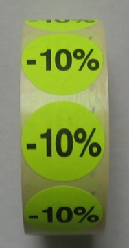 x1000 etiketten fluo 30x30mm bedrukt -10%