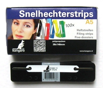 x100 snelhechterstrips 38x148mm zwart