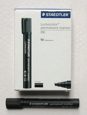 lumocolor marker dry safe schuine punt zwart