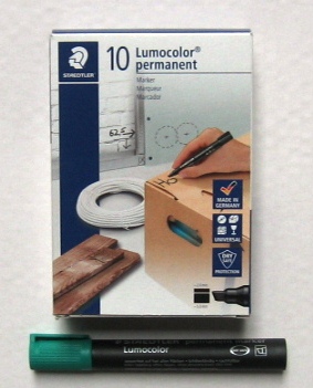 lumocolor marker dry safe schuine punt groen