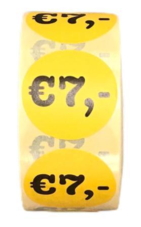 etiketten op rol 7 euro