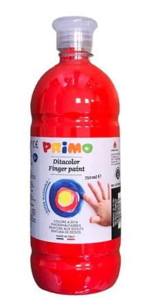 peinture au doigt 750ml primo vermillon rouge