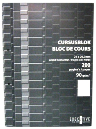 cursusblok l 90gr a4 stockverkoop schrijfwaren