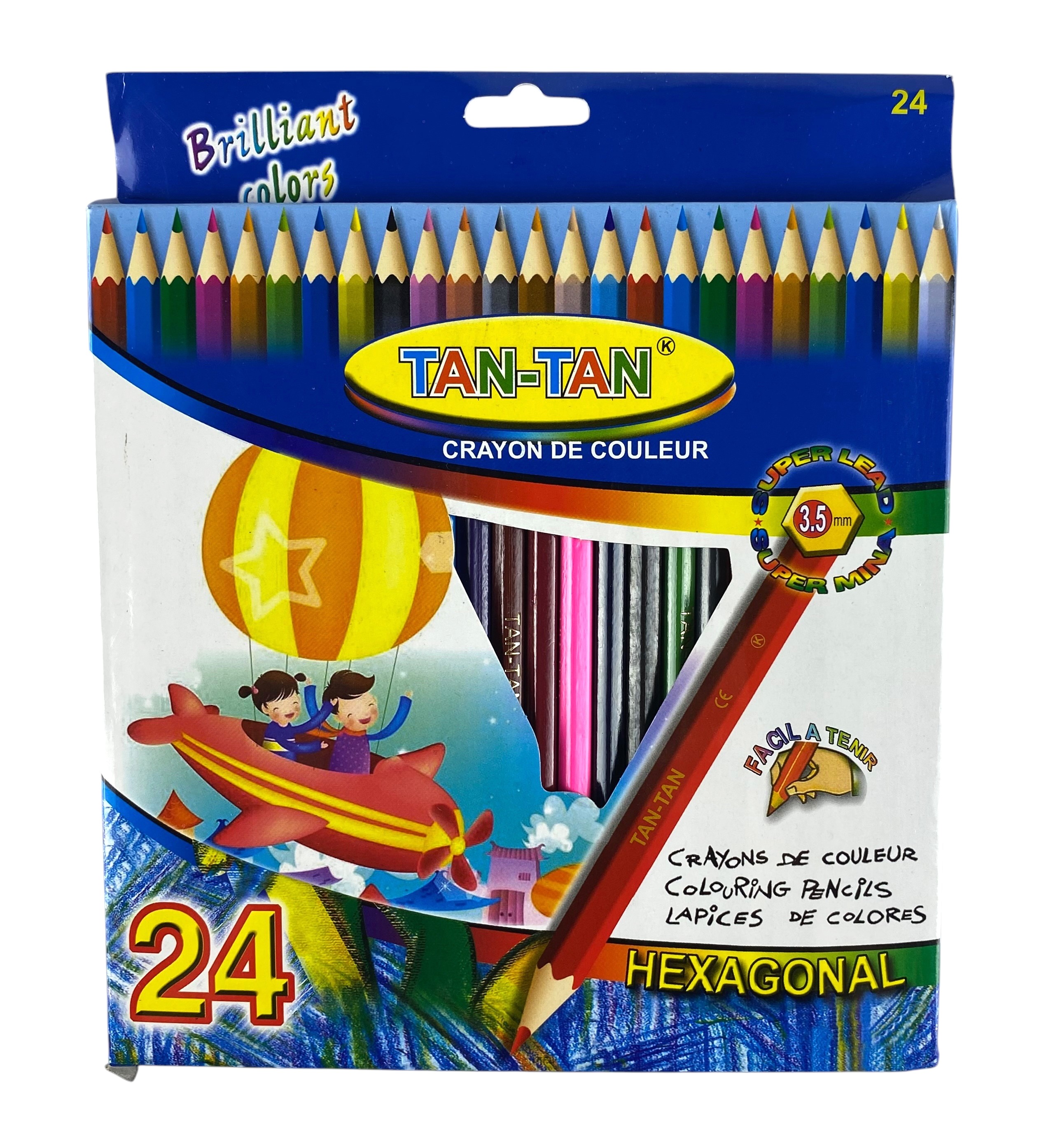 b-24 crayons couleurs tan-tan