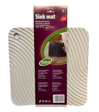 gootsteenmat rubber 31x31cm heva wit