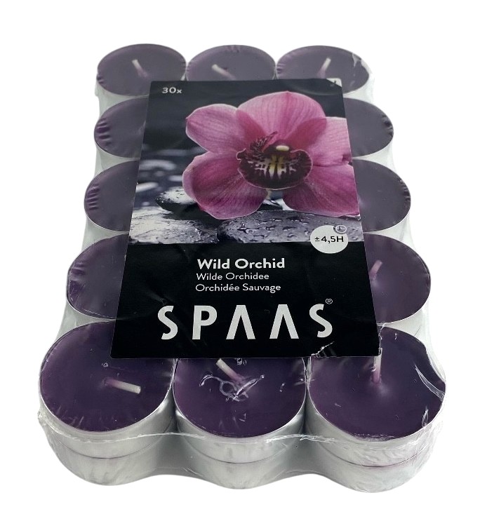 x30 bougies chauffe-plat spaas orchide sauvage