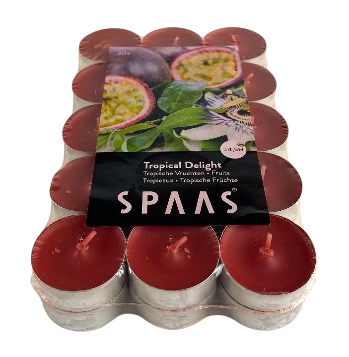 x30 bougies chauffe-plat spaas fruits tropicaux