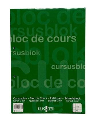 bloc de cours quadrille a4 100f 60gr