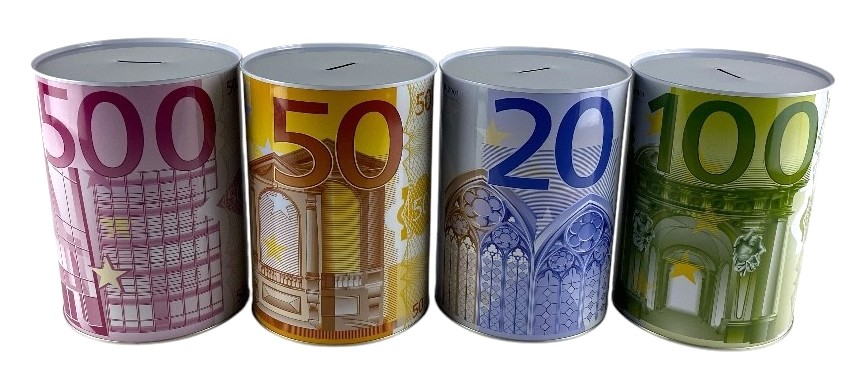 tirelire metal euro xxl 15hx21cm