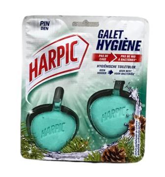 harpic bloc-wc 2x40gr galet hygiene pin