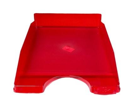 bac a lettres plastique transparent rouge