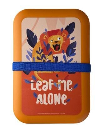 lunchbox dbp-amuse groot 21cm leaf me alone oranje