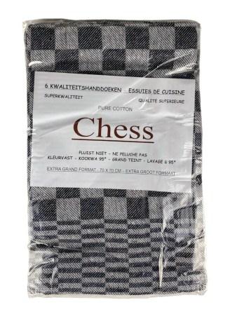 x6 keukenhanddoeken 70x70 chess