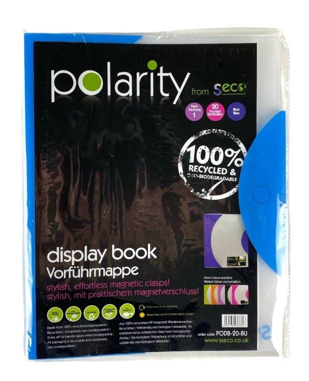 reliure 20 pochets polarity promo bleu