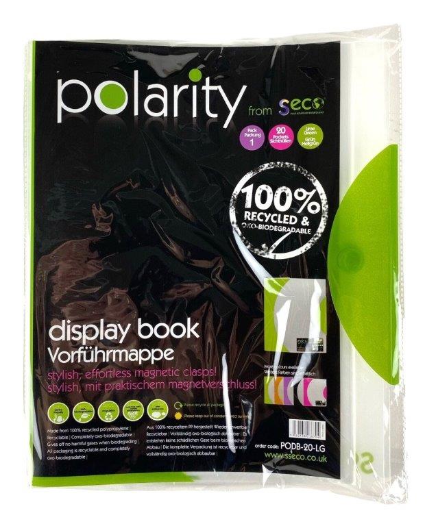 reliure 20 pochets polarity promo vert