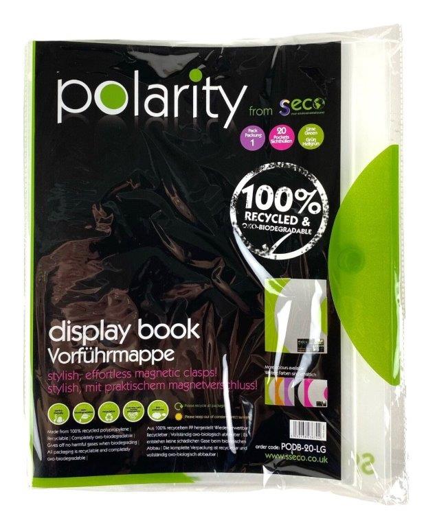 reliure 20 pochets polarity promo vert