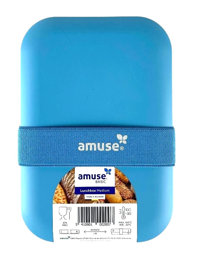 boite a tartines dbp large a-elastique 21cm bleu