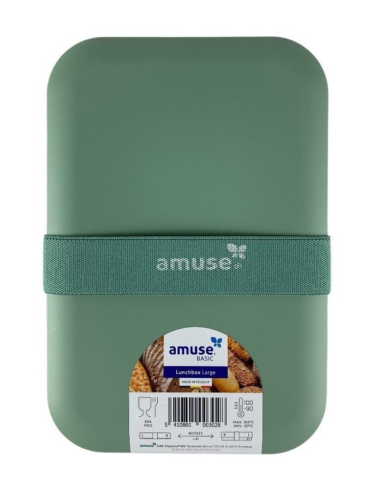 boite a tartines dbp large a-elastique 21cm vert