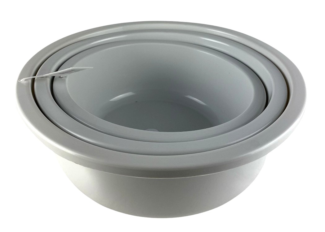 s-3 cuvettes rond blanc ceruse