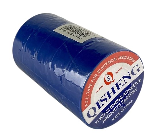 ruban isolant 5 rouleaux 19mm bleu