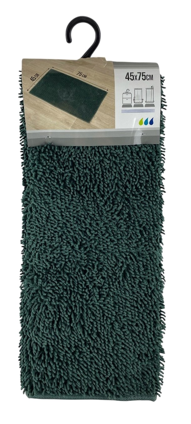 tapis salle de bain microfibre 45x75cm vert