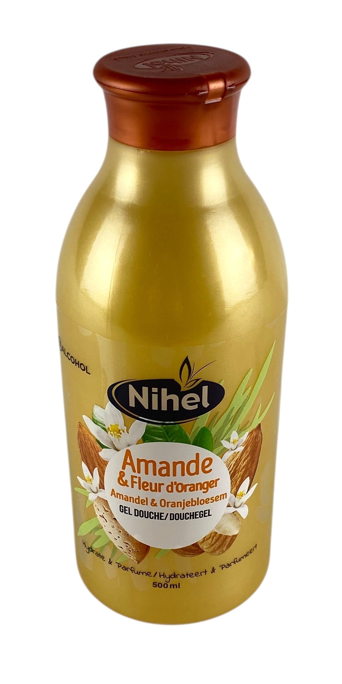 douche gel 500ml amandel-oranjebloesem stockverkoop douchegel