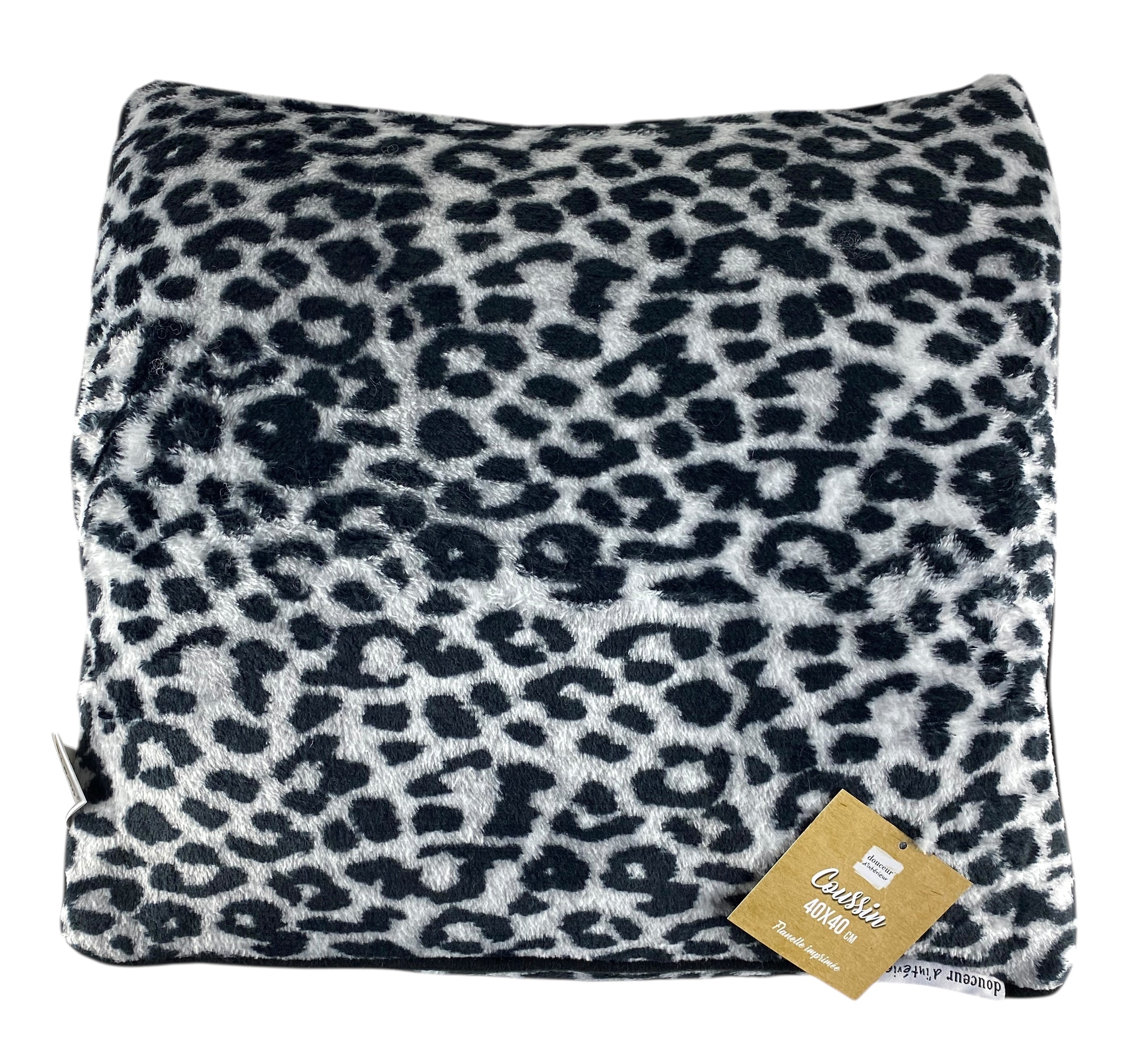 kussen 40x40 design luipaard grijs stockverkoop hoofdkussens