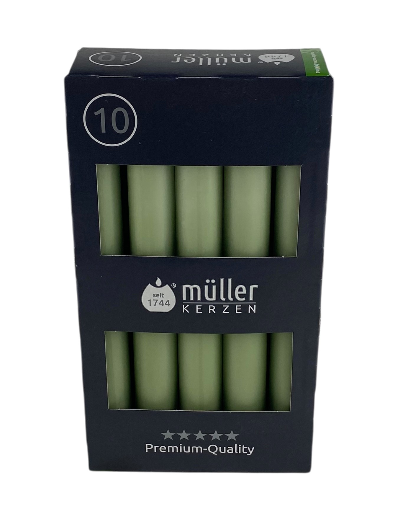 tafelkaarsen per 10 muller bamboe groen