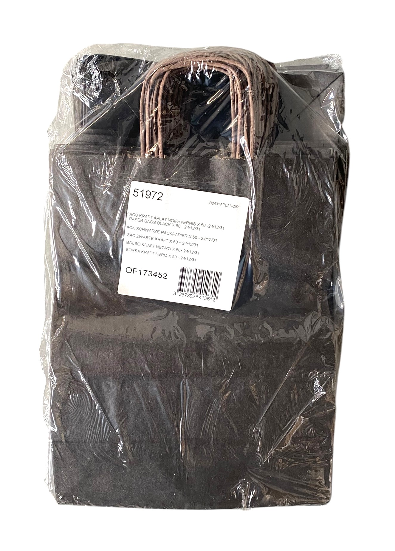 x50 papieren zakken zwart