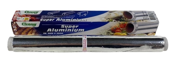 aluminiumfolie 20mtr x 30cm stockverkoop kunststof