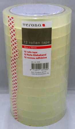 kleefband cristal 12rol 66mx15mm