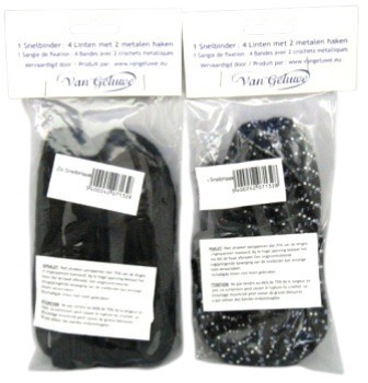 snelbinder zwarte haak op kaart