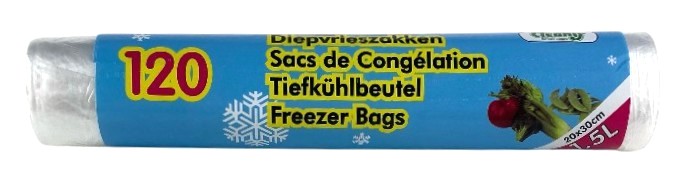 diepvrieszakjes 20x30cm 1.5l rol-120 10 mu