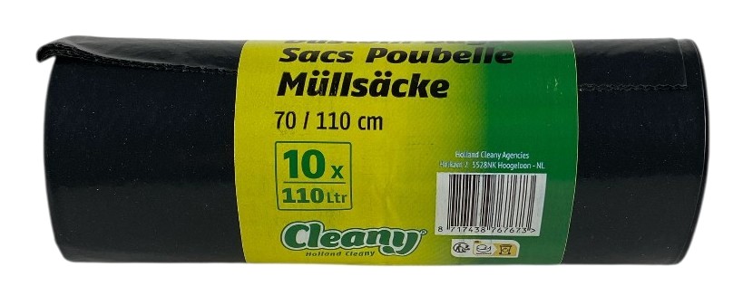rol 10 vuilzakken 110l (70x110) 32 mu