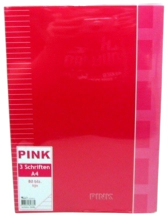 cahier a4 s-3 ligne black-pink stockverkoop papierwaren