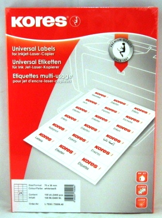 d.100 vellen universal etiketten wit